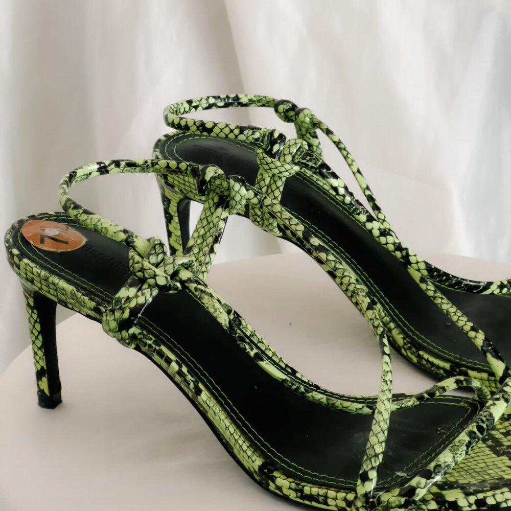 Green Snakeskin Heels from Bershka - Picture 8 of 10